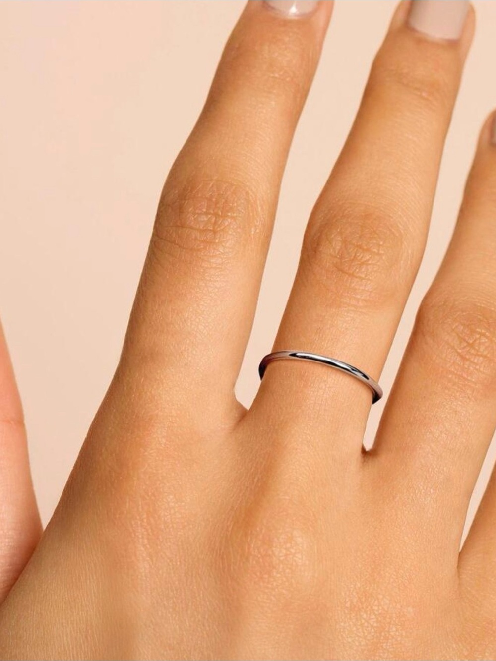 Minimal Thin Silver Stackable Ring - Classic Women’s ring